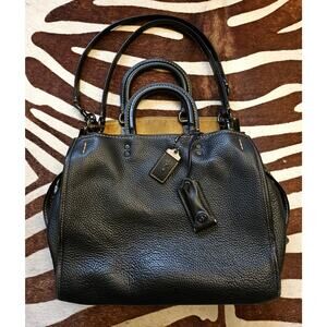 Rare Coach Rogue Rg-20315 Black Pewter Hardware Limited Ed. 12x10x6